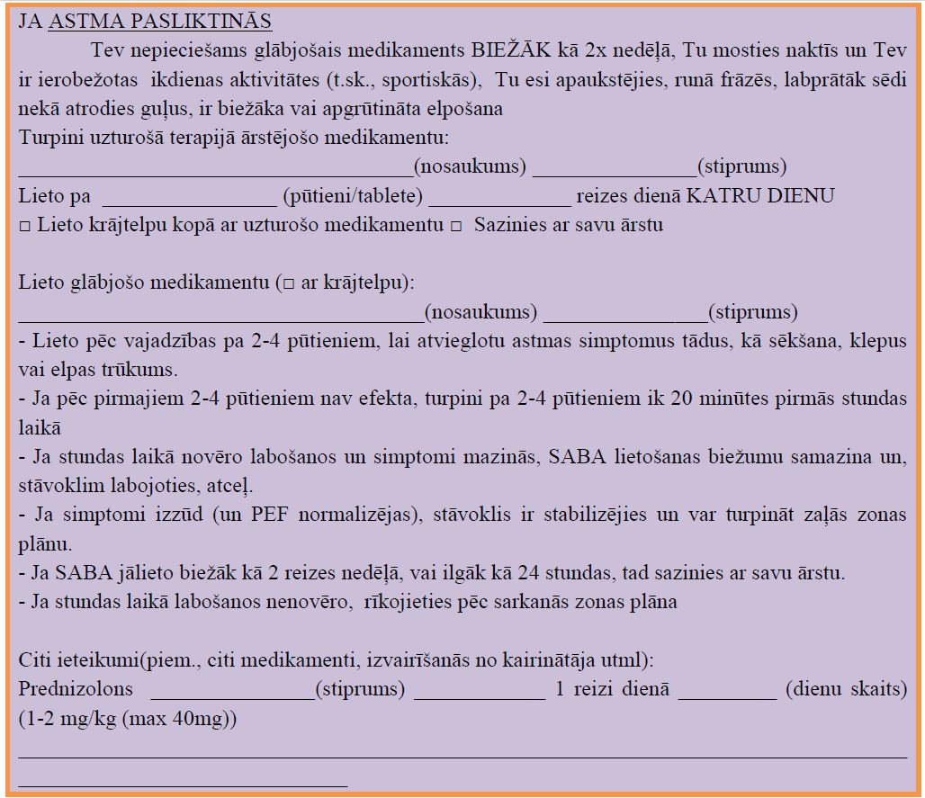 JA ASTMA PASLIKTINĀS